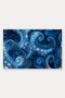 Navy Blue Octopus-Arm Wave-Patterned Doormat, 40x60 cm, with Non-Slip Sole, Decorative - 5