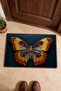 Yellow and Red Butterfly-Patterned Doormat, 40x60 cm, with Non-Slip Sole, Decorative - 4