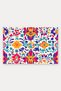 White, Colorful Mexican Floral Print Doormat, 40x60 cm, with Non-Slip Sole, Decorative - 5