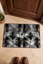 Gray and Black Crystal Kaleidoscope-Patterned Doormat, 40x60 cm, with Non-Slip Sole, Decorative - 4