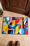 Bauhaus Colorful Geometric Patterned Doormat, 40x60 cm, Non-Slip Sole, Decorative - 4