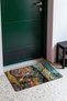 Orange and Blue Abstract Patterned Doormat, 40x60 cm, with Non-Slip Sole, Decorative - 3