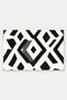 Cream Black Tribal Geometric Patterned Door Mat, 40x60 cm, Non-Slip Sole, Decorative - 5