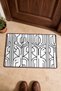 White and Black Art Deco striped pattern doormat, 40x60 cm, with Non-Slip Sole, Decorative - 4