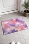Lilac-Pink Watercolor Cloud-Patterned Doormat, 40x60 cm, with Non-Slip Sole, Decorative - 2