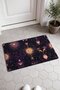 Purple Gold Mystic Sun and Star Patterned Doormat, 40x60 cm, with Non-Slip Sole, Decorative - 2