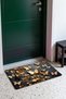 Cream-Colored "Golden Butterflies" Patterned Doormat, 40x60 cm, with Non-Slip Sole, Decorative - 3