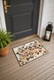 Red and Black Butterfly-Patterned Doormat, 40x60 cm, with Non-Slip Sole, Decorative