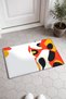 Orange and Black Polka Dot Abstract Patterned Doormat, 40x60 cm, with Non-Slip Sole, Decorative - 2