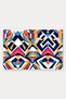 Navy Blue and Pink Geometric Patterned Kaleidoscope-Patterned Doormat, 40x60 cm, with Non-Slip Sole, Decorative - 5