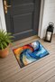 Blue and Orange Waves Pattern 892 Doormat, 40x60 cm, Non-Slip Sole, Decorative