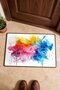 Pink and Blue Watercolor Cloud-Patterned Doormat, 40x60 cm, with Non-Slip Sole, Decorative - 4