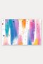 Pink Turquoise Watercolor Brush-Patterned Doormat, 40x60 cm, Non-Slip Sole, Decorative - 5