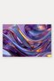 Purple and Orange Liquid Metal Wave-Patterned Doormat, 40x60 cm, with Non-Slip Sole, Decorative - 5