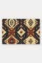 Black Coffee Cream Kilim Rug-Patterned Doormat, 40x60 cm, with Non-Slip Sole, Decorative - 5