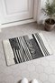 Black and White Striped Polka Dot Doormat, 40x60 cm, with Non-Slip Sole, Decorative - 2