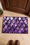 Purple Geometric Patterned Doormat, 40x60 cm, with Non-Slip Sole, Decorative - 4