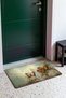 Orange Butterfly Spring Pattern 691 Doormat, 40x60 cm, Non-Slip Sole, Decorative - 3