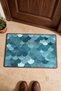 Steel Blue Fish-Scale Patterned Doormat, 40x60 cm, with Non-Slip Sole, Decorative - 4