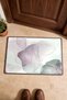 Lilac-Gray Transparent Layered Abstract Patterned Doormat, 40x60 cm, with Non-Slip Sole, Decorative - 4