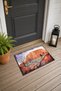Red Nature Scene Patterned Doormat, 40x60 cm, with Non-Slip Sole, Decorative - 3
