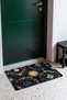 Navy Blue and Gold Mandala Circle-Patterned Doormat, 40x60 cm, with Non-Slip Sole, Decorative - 3