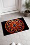 Orange and Blue Mandala-Patterned 369 Doormat, 40x60 cm, with Non-Slip Sole, Decorative - 2