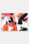Mercan Black Brushstroke Abstract Patterned Doormat, 40x60 cm, Non-Slip Sole, Decorative - 5