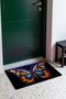 Blue and Orange Butterfly-Patterned Doormat, 40x60 cm, with Non-Slip Sole, Decorative - 3