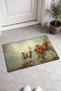Orange Butterfly Spring Pattern 691 Doormat, 40x60 cm, Non-Slip Sole, Decorative - 2