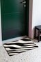 Black and White Wide Zebra-Patterned Doormat, 40x60 cm, with Non-Slip Sole, Decorative - 3