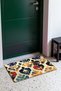 Cream-Colored Damask Leaf-Patterned Doormat, 40x60 cm, with Non-Slip Sole, Decorative - 3
