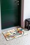 Cream-Colored Door Mat with Linear Composition Striped Pattern, 40x60 cm, with Non-Slip Sole, Decorative - 3