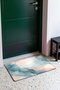 Petrol Peach Watercolor Cloud-Patterned Doormat, 40x60 cm, Non-Slip Sole, Decorative - 3