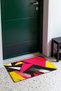 Fuchsia, Yellow, and Black Pop Art Geometric Patterned Doormat, 40x60 cm, with Non-Slip Sole, Decorative - 3