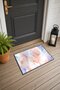 Blue Coral Watercolor Cloud-Patterned Doormat, 40x60 cm, with Non-Slip Sole, Decorative