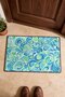 Blue and Green Spiral-Patterned Doormat, 40x60 cm, with Non-Slip Sole, Decorative - 4