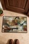 Brown and Beige Abstract Patterned Doormat, 40x60 cm, with Non-Slip Sole, Decorative - 4