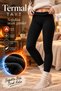 Women's Thermal Leggings with Brushed Inside Shaping / Sculpting—Winter-Ready, Heat-Retaining, Shaping / Sculpting
