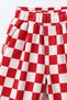 Children's Loose-Fit Pants with a Red and White Checked Pattern - 5