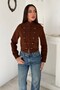 Brown Button Detailed Jacket - 2