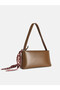 Peak New Season Women's Brown Leather-Look Shoulder Bag with Scarf - 3