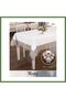 Linen Tablecloth, Maria Model, Cappuccino, 155x220 cm, Elegant Home Textiles, HB006