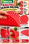 20 cm Red Round Perforated Silicone Air Fryer and Oven Baking Mat—Washable - 5