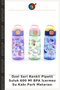 Special Edition Colorful Straw Water Bottle, 600 mL, BPA-Free Water Bottle, Park Water Bottle