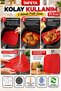 21.5 cm Square Perforated Silicone Air Fryer Baking Mat—Heat-Resistant, Washable, Non-Stick - 3