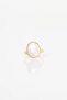 Oval Stone Ring, Gold