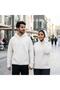 White Oversized Soft Touch Blank Cotton Pullover Sweater - 2