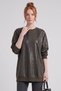 Shiny-Looking Khaki Sweatshirt