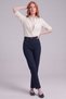 Pipe Leg Denim Trousers Navy Blue